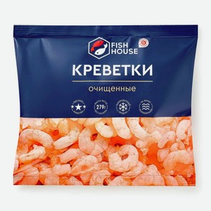 Креветки Fish House очищенные варено-мороженые 300 г