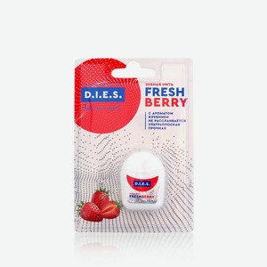 Зубная нить D.I.E.S. невощеная   клубника   15м