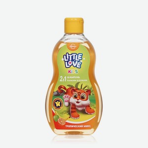 Шампунь - бальзам для волос Little Love Kids 2 в 1   Тропический микс   1+ 400мл