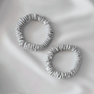 8 HORAS OF SILK Набор из 2 узких детских шелковых резинок, Silver
