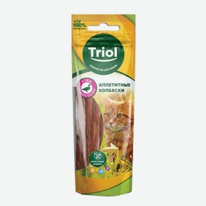 Лакомства д/кошек TRIOL Аппетитные Колбаски из лосося с утко