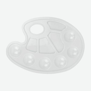 Палитра художника Гамма 10 ячеек пластик белая в ассортименте