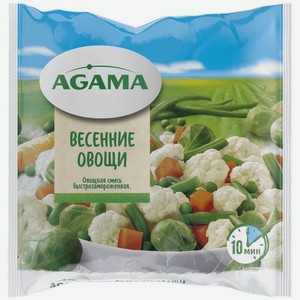 Смесь овощная Agama Весенние Овощи замороженная 400г, 400 г