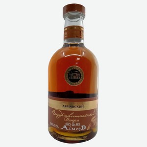 Спиртной напиток «Поздравительный» Миндаль на основе армянского коньяка 5 лет Армения, 0,5 л