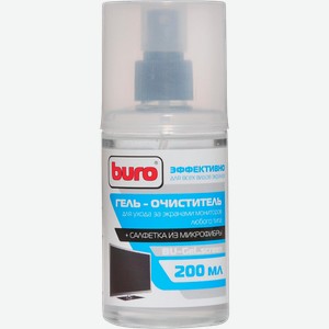 Чистящий набор Buro гель + салфетки для экранов оптики 200мл