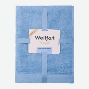 Махровое полотенце 70*120см синее Royal Wellfort Mufta
