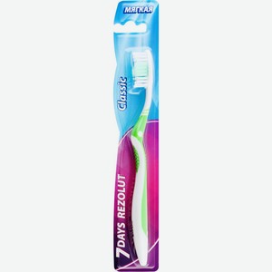 Зубная щетка 7 DAYS RESOLUT Classic мягкая, Китай