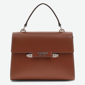 GUESS Сумка Eco Aldith Top Handle Flap Bag, Цвет: Коричневый
