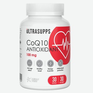 ULTRASUPPS Антиоксидантный комплекс Coenzyme Q10 Antioxidant, 30 мягких капсул