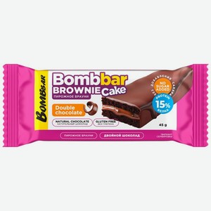Пирожное Bombbar Брауни Двойной шоколад протеиновое, 45г, 45 г