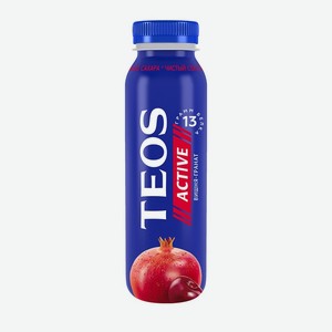 Йогурт питьевой Teos Актив (Active) Вишня и Гранат 1.8% 260 г
