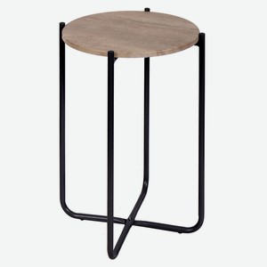 Стол кофейный ель умбра/чёрный, 43х43х65 см