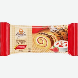 Рулет Пышкин Дом, Клубничный, 200 Г