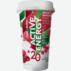 Коктейль высокобелковый к/м ACTIVE ENERGY с соком Гранат-малина без змж, Россия, 230 мл