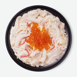 Салат с кальмаром и красной икрой Перекрёсток Select, 170г