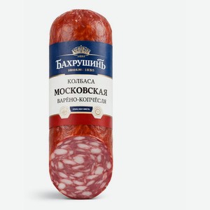 Колбаса Бахрушинъ Московская варено-копченая, 500г