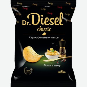 Чипсы Turbo Diesel картофельные со вкусом масла и перца, 120г
