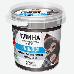 Глина д/лица/тела/волос Народные рецепты очищающая черная ву