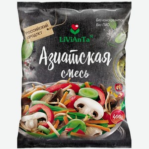 Смесь овощная Liviantа азиатская быстрозамороженная, 400г, 400 г