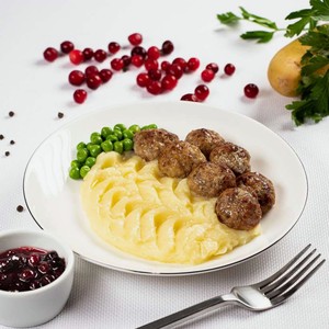 Готовые блюдатм У ПалычаПалычЛанч Фрикадельки с клюквенным соусом и картофельным пюре 215 г