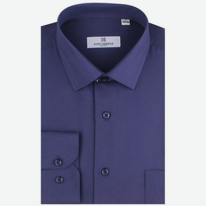 DS001T-6 Рубашка муж. с дл.рук син.39-40