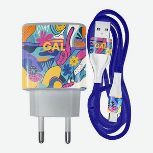 Набор сетевое зарядное устройство UC-2239 + кабель CU-6024 USB-8pin 1м 2.4А