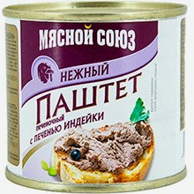 Паштет Мясной Союз, С Печенью Индейки, 240 Г