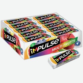 Жевательная резинка Impulse со вкусом фруктов, 14 г