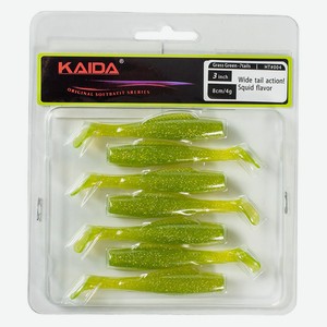 KAIDA Приманка силиконовая РИППЕР 3 , 8см, 4гр, HT004, 7шт,