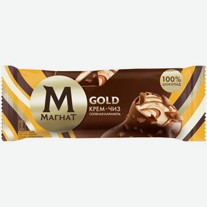 Мороженое эскимо Магнат Золотой (Gold) Крем-чиз соленая карамель 65 г