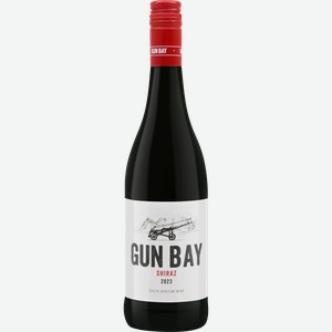 Вино GUN BAY Shiraz Western Cape сортовое ординарное красное сухое, 0.75л