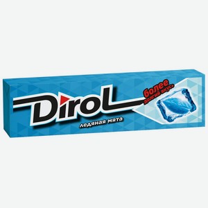 Жевательная резинка DIROL Ледяная Мята со вкусом перечной мяты б/сахара, Россия, 13,6 г