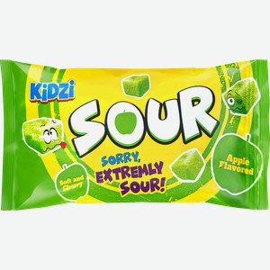 Конфеты жевательные KIDZI Кислые со вкусом яблока, 20г