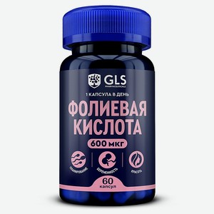 GLS PHARMACEUTICALS БАД к пище  Фолиевая кислота 600 мкг , 60 шт.