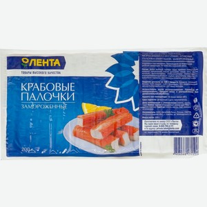 Крабовые палочки ЛЕНТА (имитация) зам, Россия, 200 г