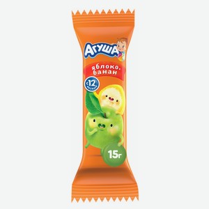Фруктовый Батончик Агуша Яблоко-Банан, с 12 месяцев, 15г