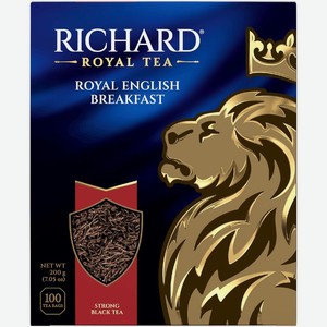 Чай черный Richard Королевский английский завтрак 100x2г, 100 шт