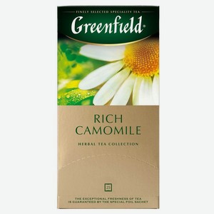 Чайный напиток Greenfield Насыщенная ромашка (Rich Camomile) травяной 25 шт. х 1.5 г