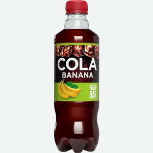 Напиток безалкогольный FRESH BAR со вкусом Кола-Банан сильногаз. ПЭТ, Россия, 0.48 L