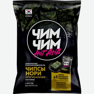 Чипсы нори ЧИМ-ЧИМ Оригинальные, листовые, 25г