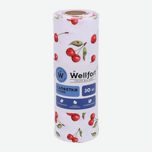 Салфетки для уборки в рулоне Вишня Wellfort 30шт