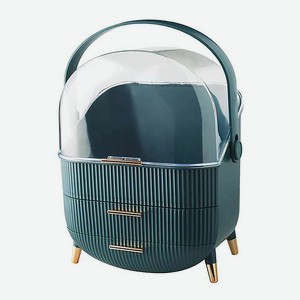 JOLI ANGEL Органайзер для косметики SR-502 на 2 ящика + полочка для флаконов, цвет: Зеленый