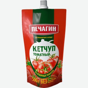 Кетчуп ПЕЧАГИН Томатный, 1-я категория, 500г
