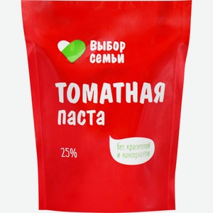 Томатная паста ВЫБОР СЕМЬИ 25% дой-пак, Россия, 70 г