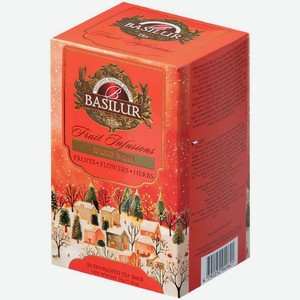 Напиток чайный Basilur Коллекция Рождественская Пряный виноград с ароматом корицы и винограда, 20х1.8г