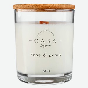 CASA LEGGERA Свеча в стекле Rose&Peony, 150 мл