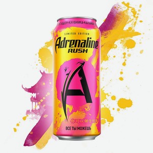 Напиток безалкогольный Adrenaline Rush Юдзу-Клубника-Каламанси 0,449л