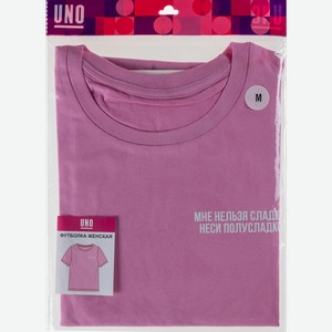 Футболка Uno женская розовая 2120203001 р.s-xl