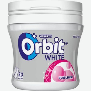Жевательная резинка Orbit Белый (White) Мятный бабл-гам (Bubblemint) без сахара 68 г
