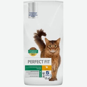 Корм сухой Perfect Fit Курица для стерилизованных кошек, 5кг, 5 кг